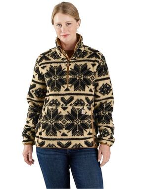 Carhartt Sherpa Fleece Pullover - Black & Cream